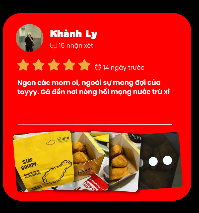Customer review from Khanh Ly