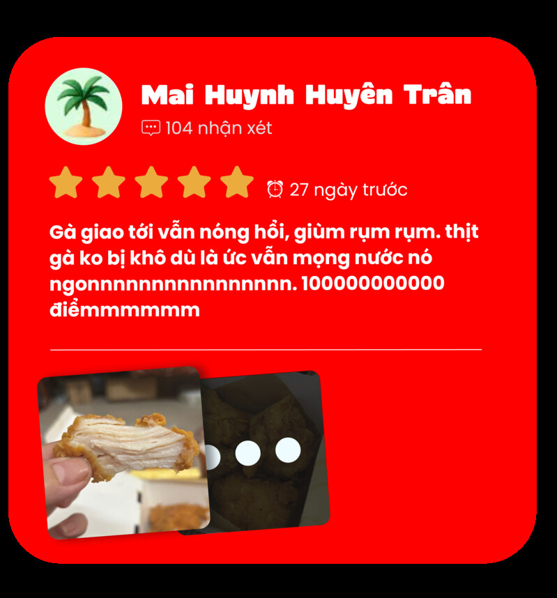 Customer review from Mai Huynh Huyen Tran