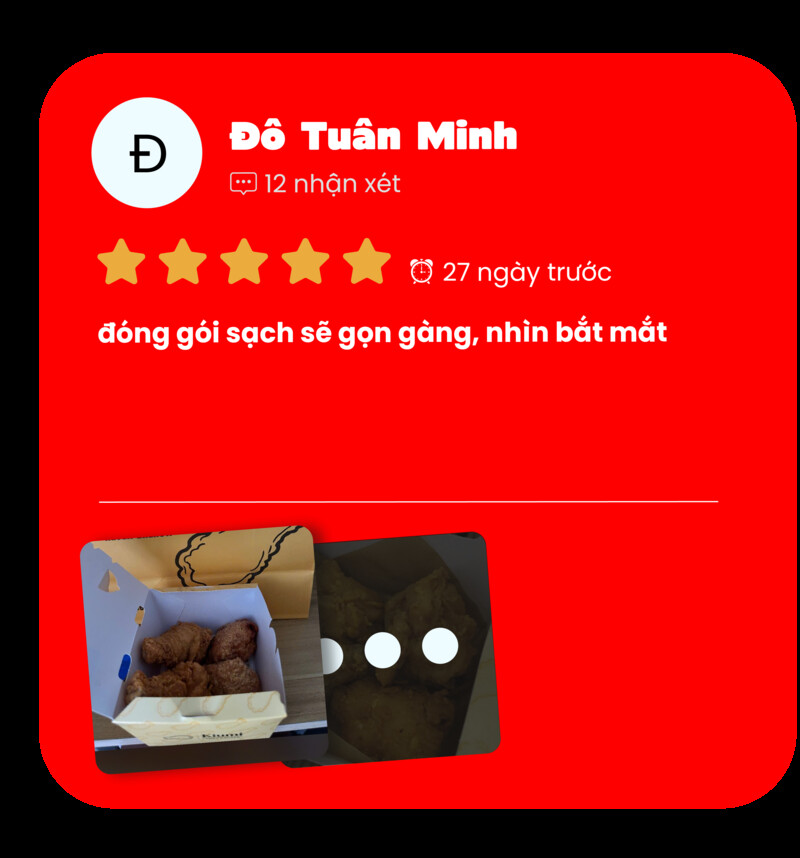 Customer review from Do Tuan Minh